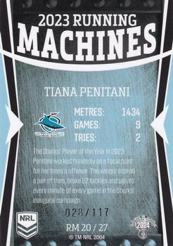 2024 NRL Traders Titanium - Running Machines #RM20 Tiana Penitani Back